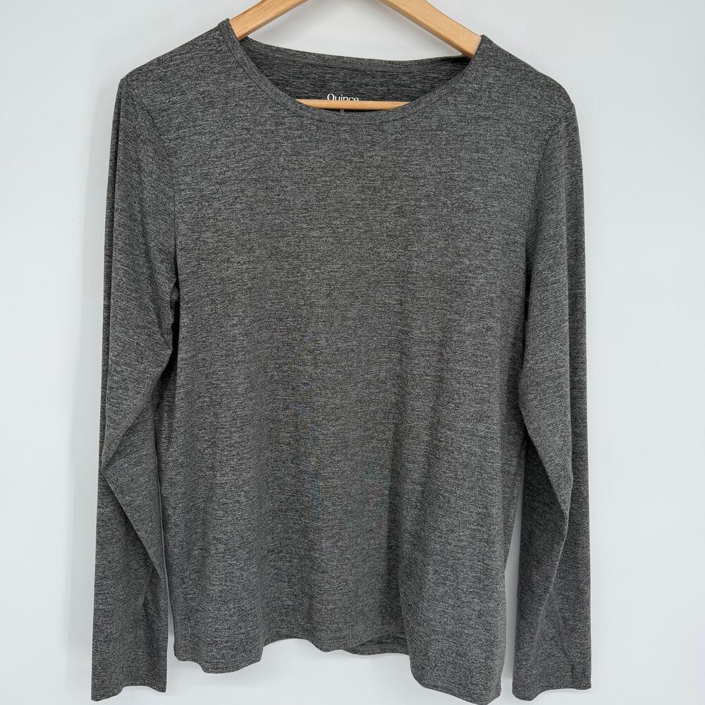 Quince Flowknit Breeze Performance Top Men’s Medium Gray Staple Wardrobe Luxury‎